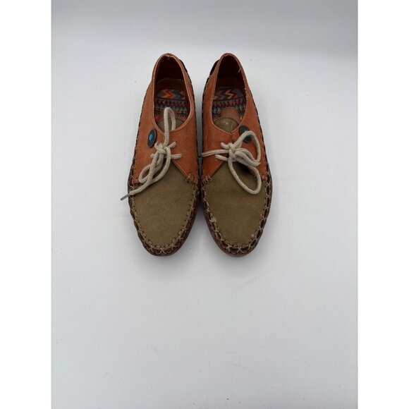 Vintage Hush Puppies Womens 5M Casual Two-Tone Leather Moccasins - Picture 3 of 7
